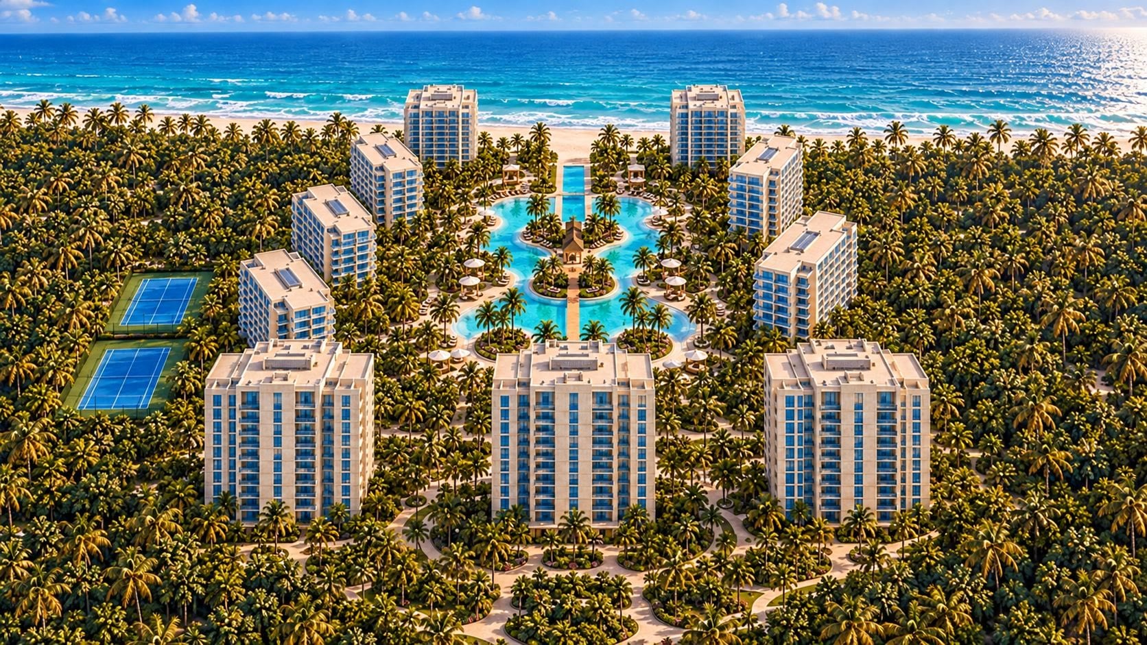 El conjunto frente al mar